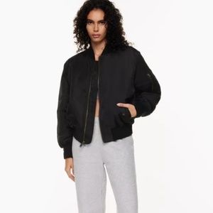 NWT Aritzia Tahoe Bomber Jacket Black L